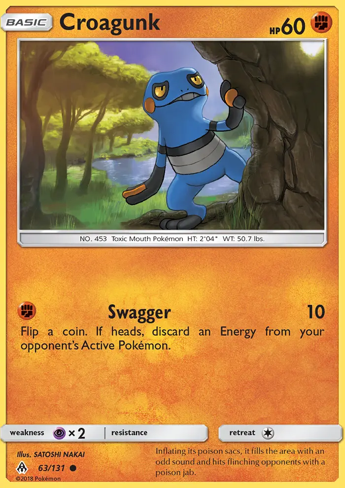 Croagunk, Pokémon card