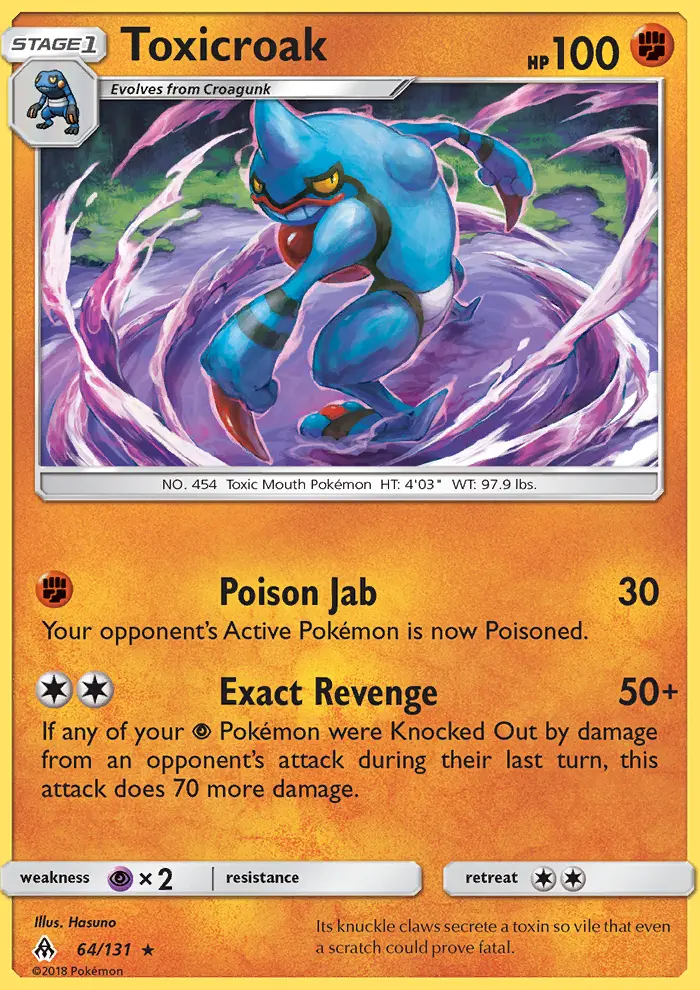 Toxicroak, Pokémon card