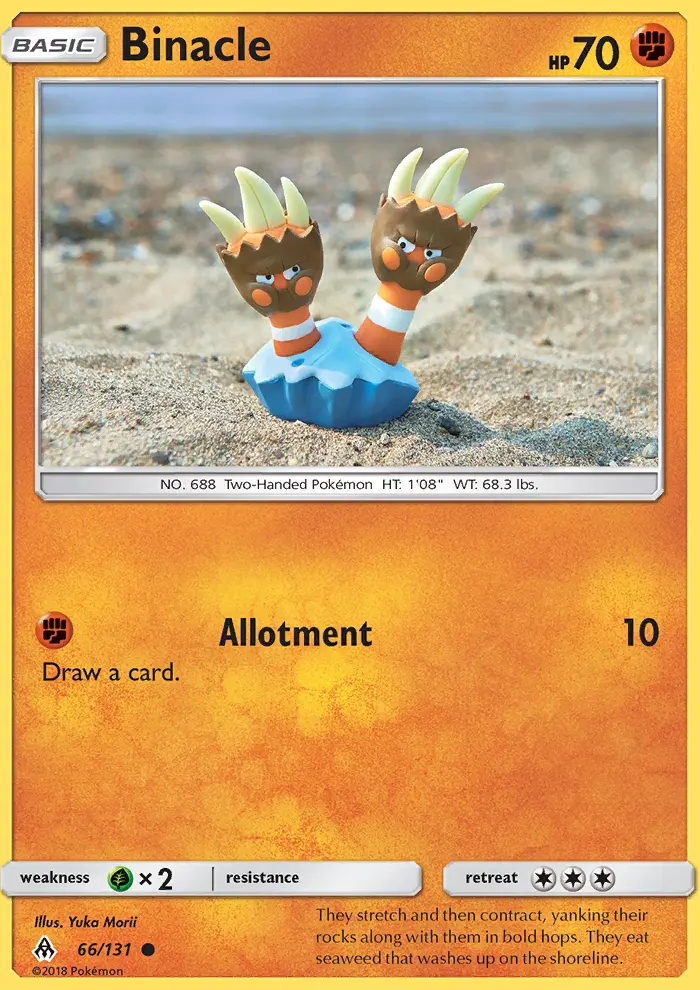 Binacle, Pokémon card