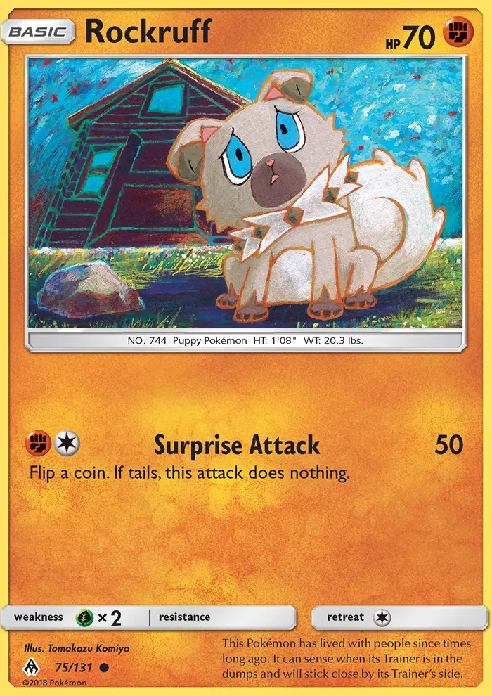 Rockruff, Pokémon card
