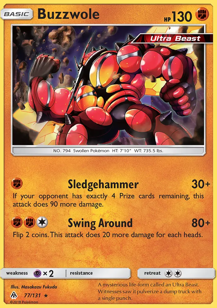 Buzzwole, Pokémon card