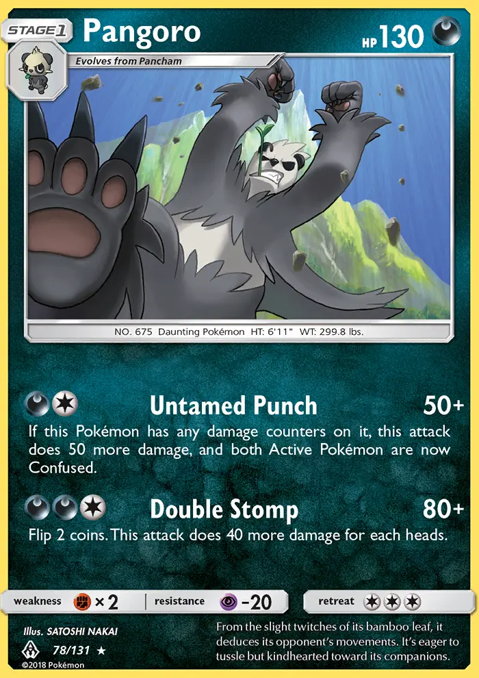 Pangoro, Pokémon card