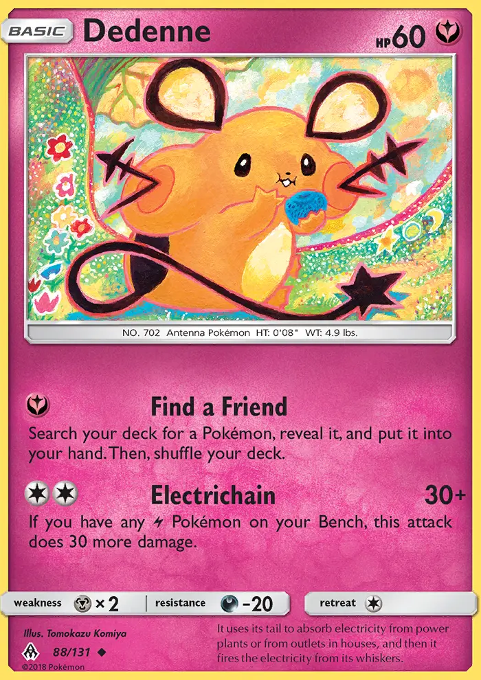 Dedenne, Pokémon card