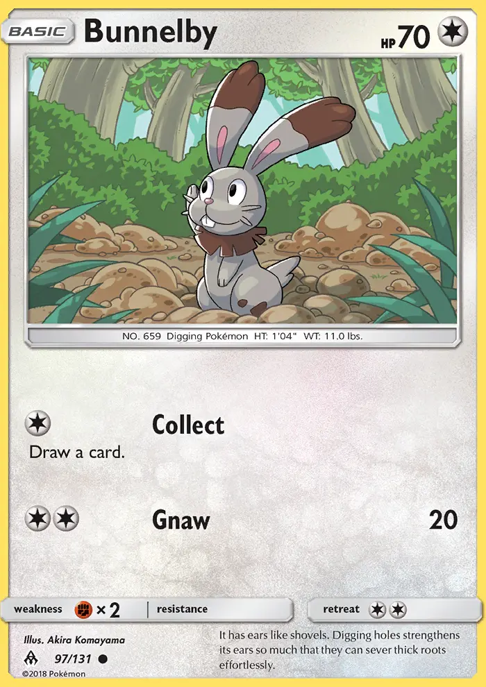 Bunnelby, Pokémon card