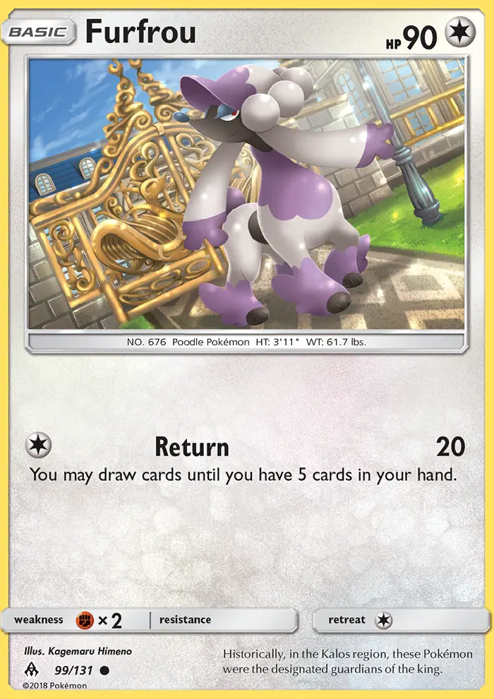 Furfrou, Pokémon card