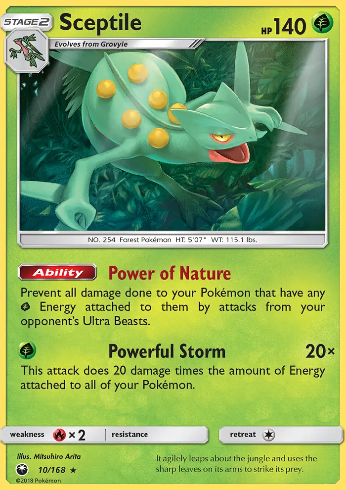 Sceptile, Pokémon card