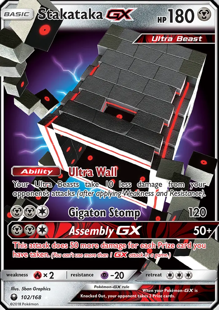 Stakataka GX, Pokémon card
