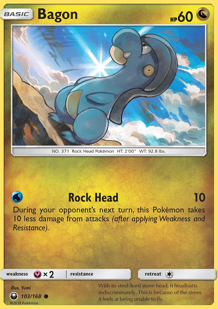 Bagon, Pokémon card