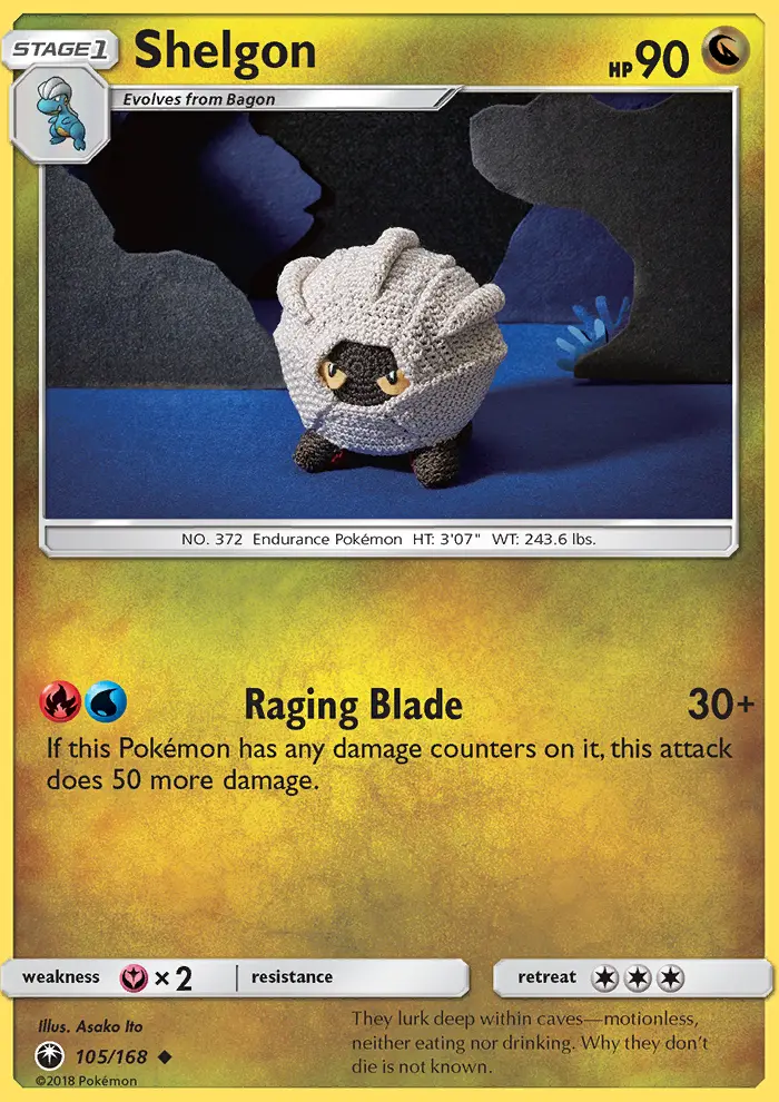 Shelgon, Pokémon card
