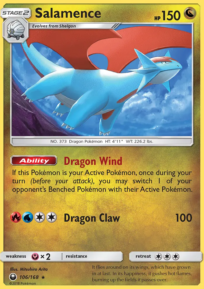Salamence, Pokémon card