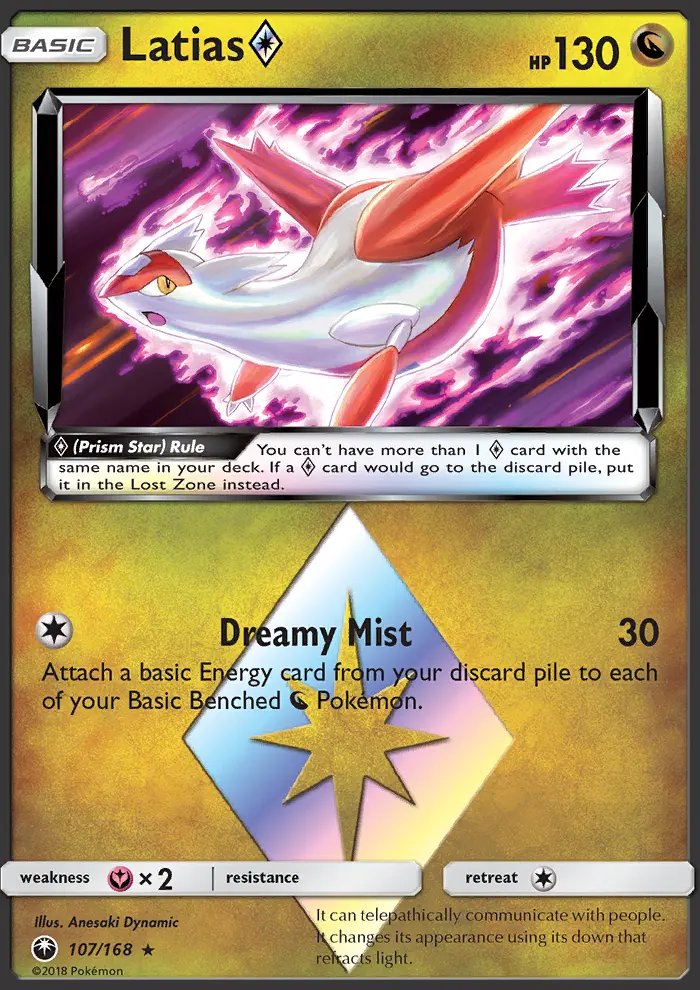 Latias ◇, Pokémon card
