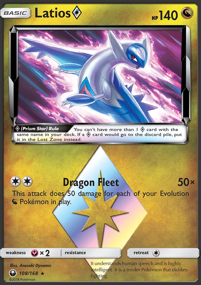 Latios ◇, Pokémon card