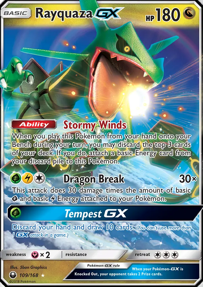 Rayquaza GX, Pokémon card