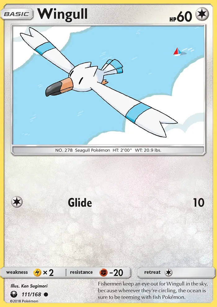 Wingull, Pokémon card