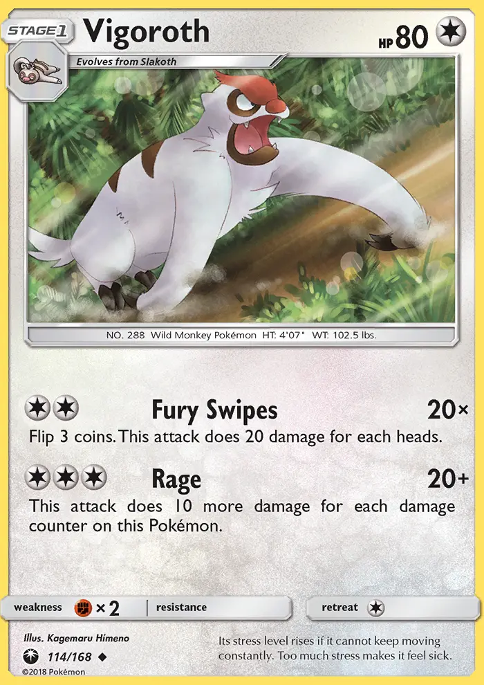 Vigoroth, Pokémon card