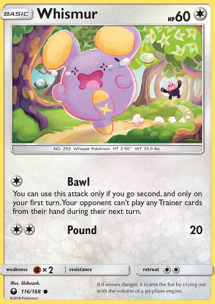 Whismur, Pokémon card