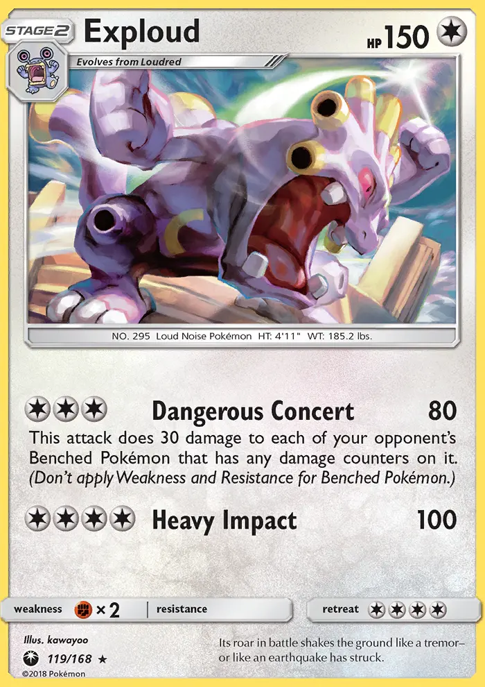 Exploud, Pokémon card