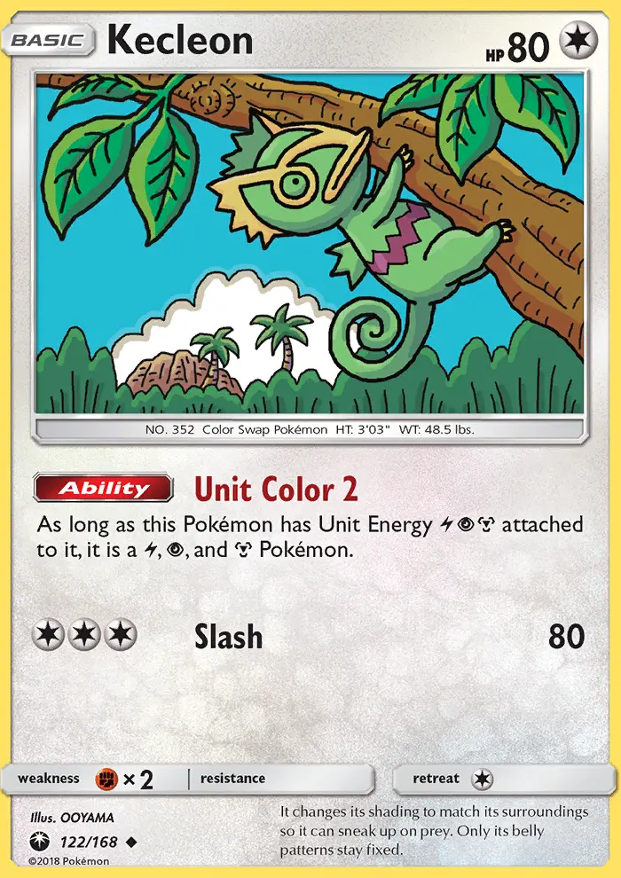 Kecleon, Pokémon card