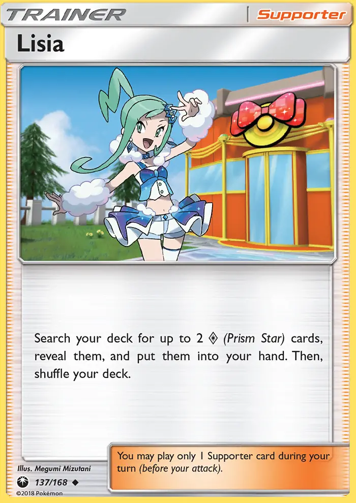 Lisia, Pokémon card