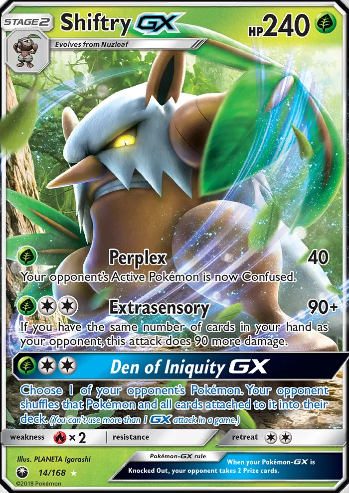 Shiftry GX, Pokémon card