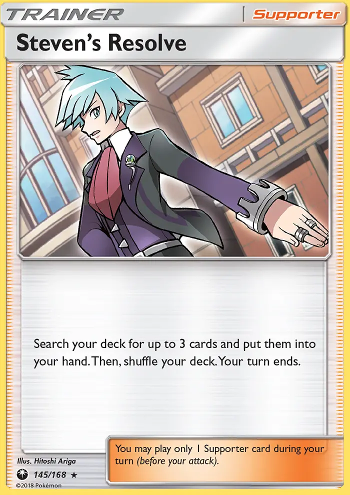Steven’s Resolve, Pokémon card