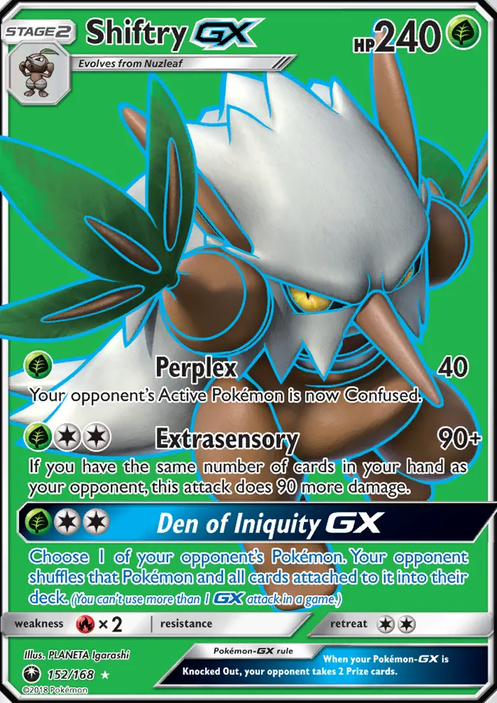 Shiftry GX, Pokémon card