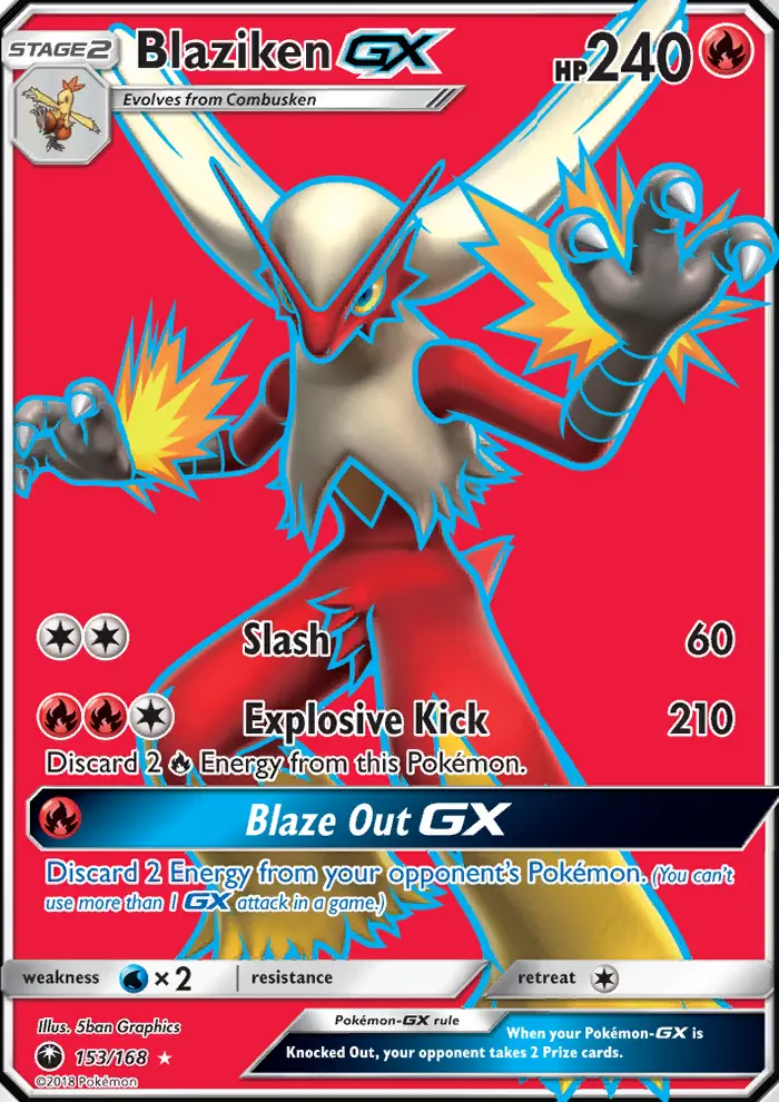Blaziken GX, Pokémon card
