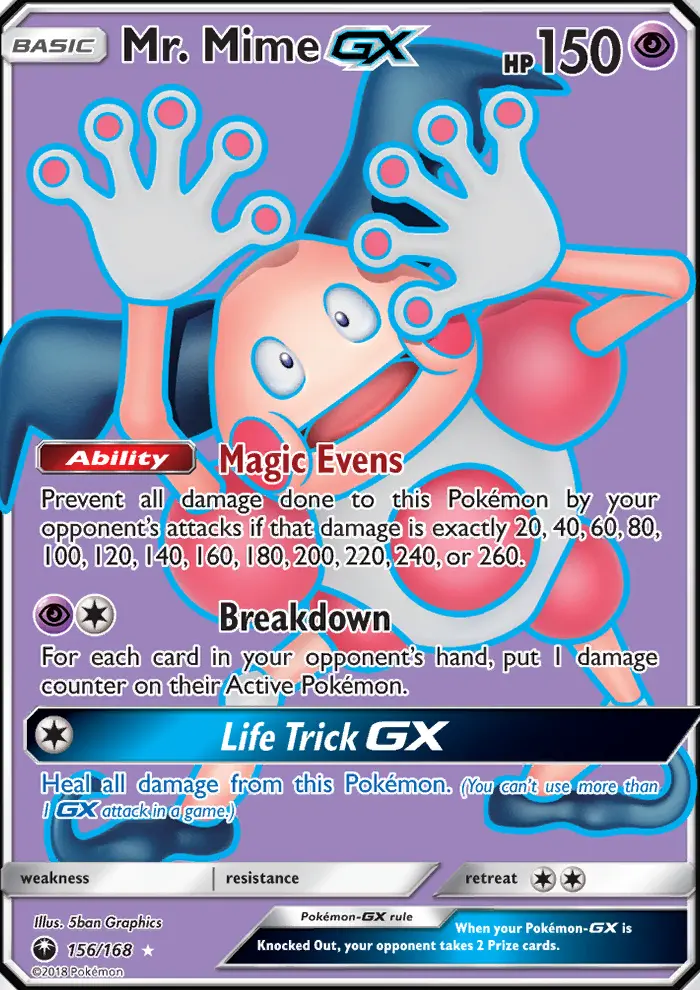 Mr. Mime GX, Pokémon card