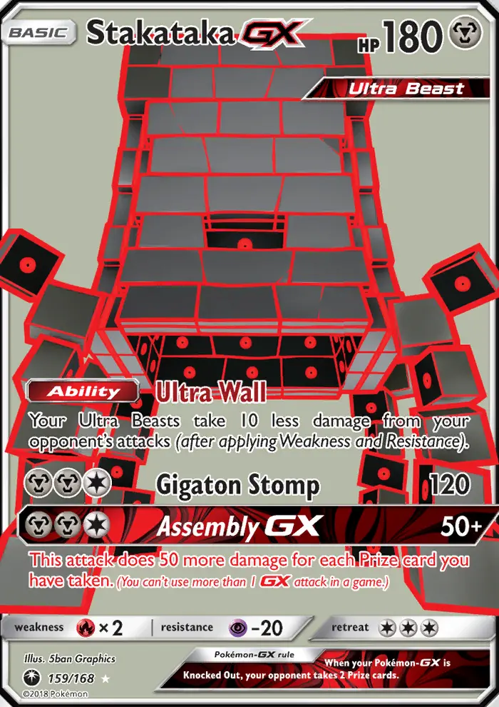 Stakataka GX, Pokémon card