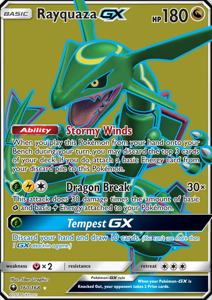 Rayquaza GX, Pokémon card