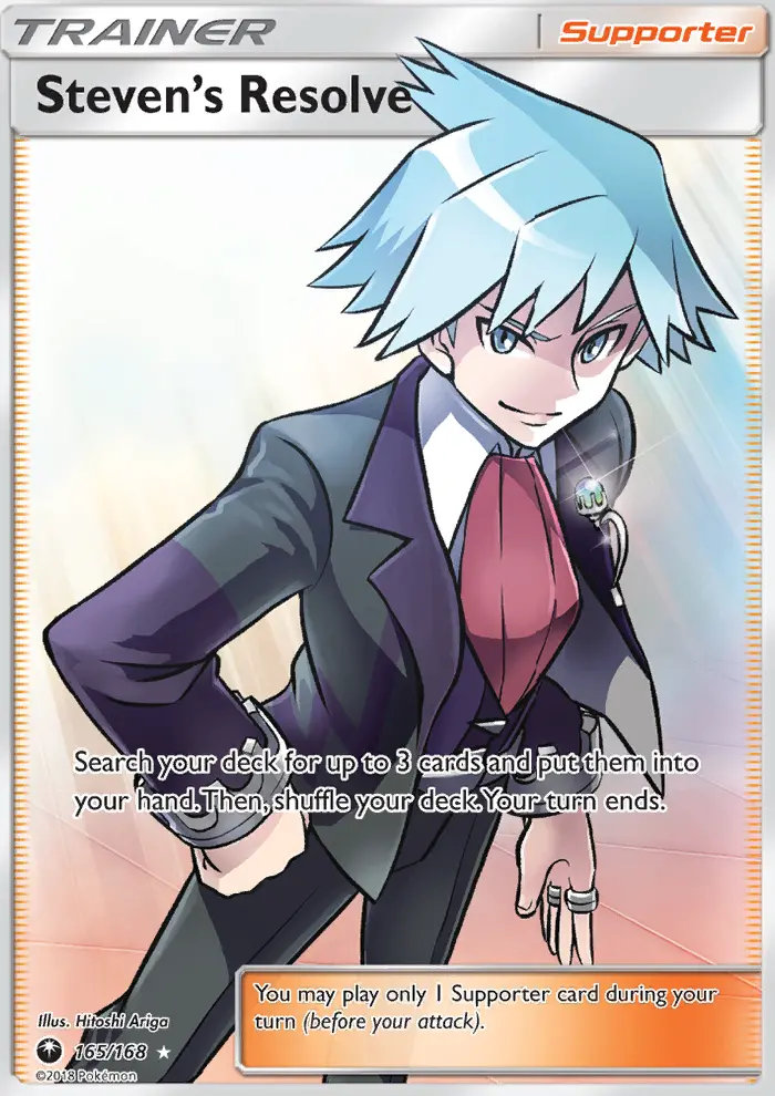 Steven’s Resolve, Pokémon card