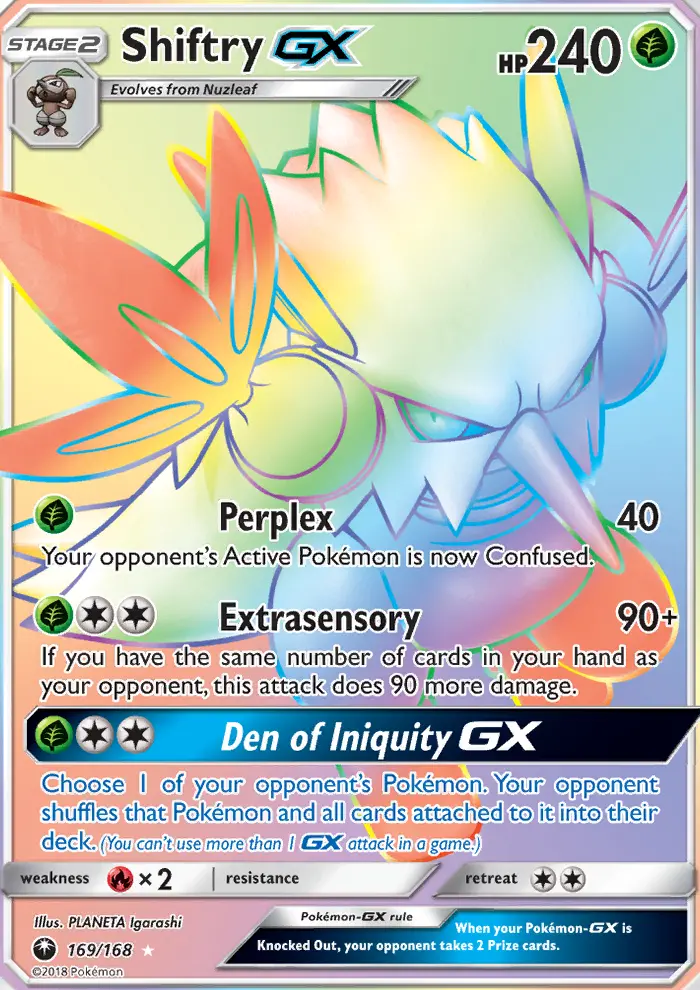 Shiftry GX, Pokémon card