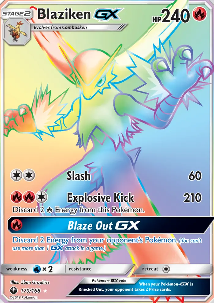 Blaziken GX, Pokémon card