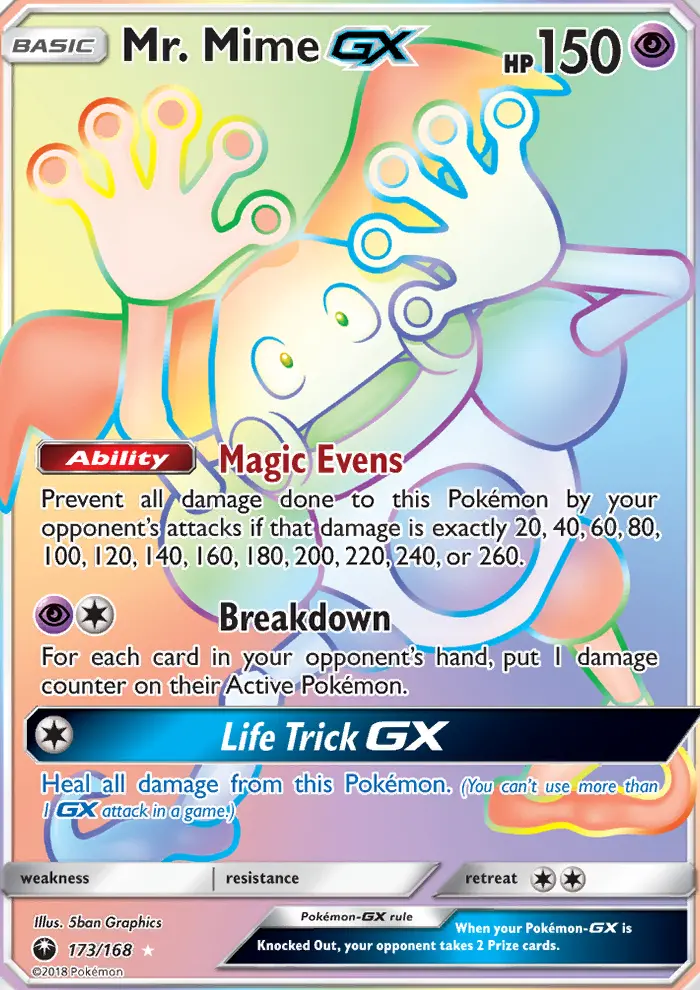 Mr. Mime GX, Pokémon card