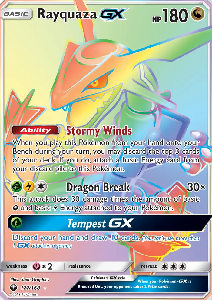 Rayquaza GX, Pokémon card