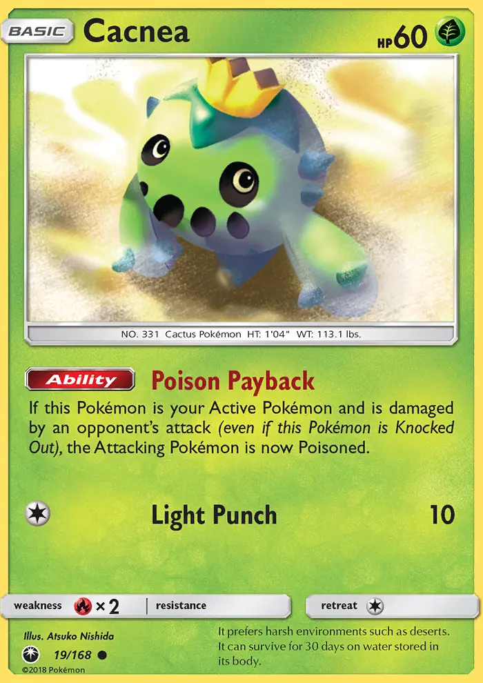Cacnea, Pokémon card