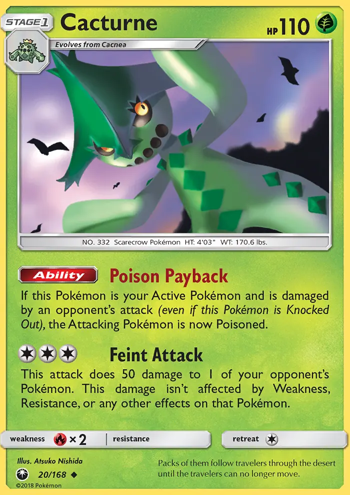 Cacturne, Pokémon card