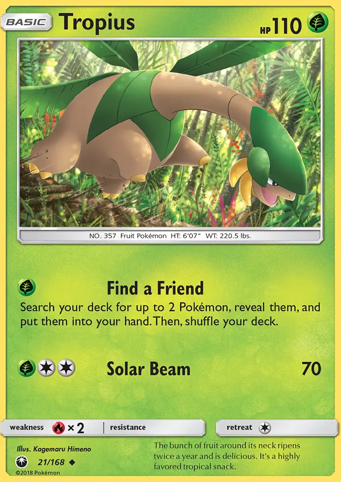 Tropius, Pokémon card