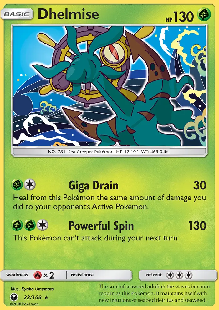 Dhelmise, Pokémon card