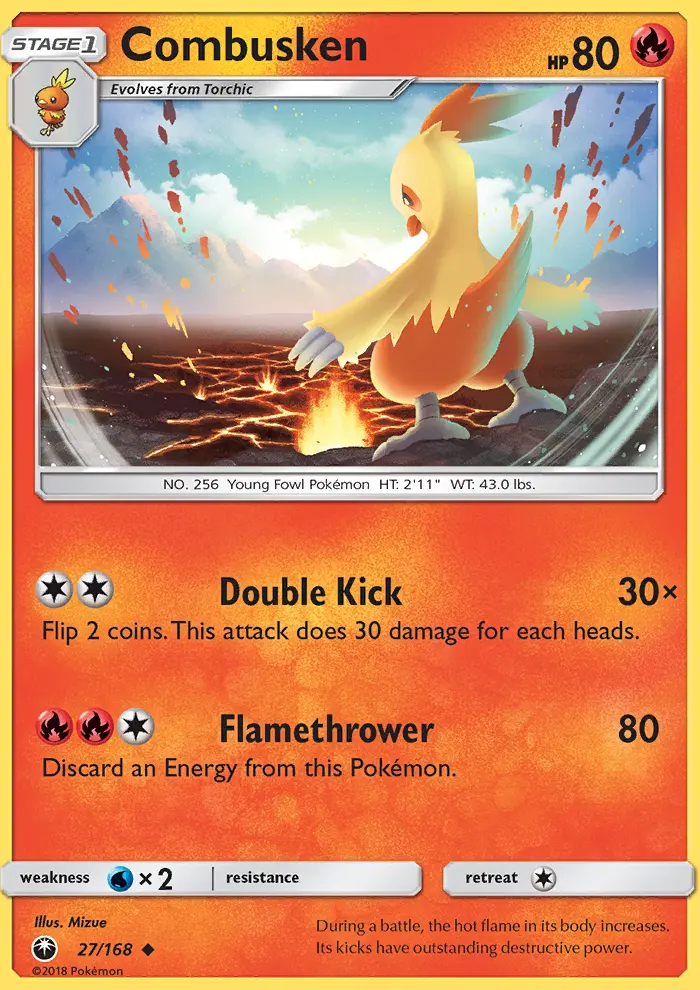 Combusken, Pokémon card