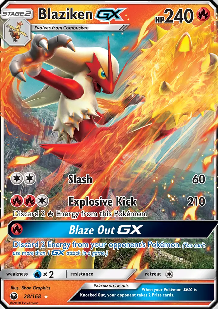 Blaziken GX, Pokémon card