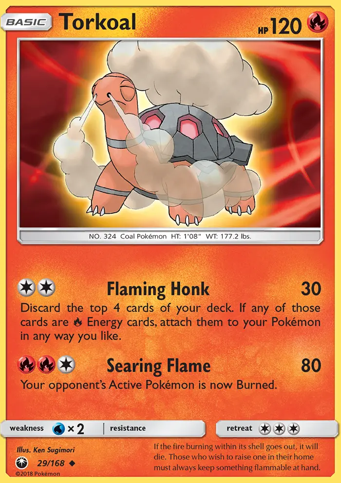 Torkoal, Pokémon card