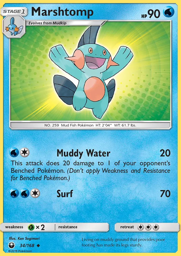 Marshtomp, Pokémon card