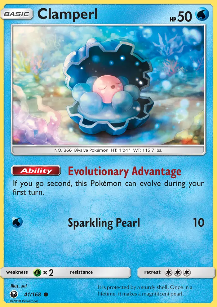 Clamperl, Pokémon card