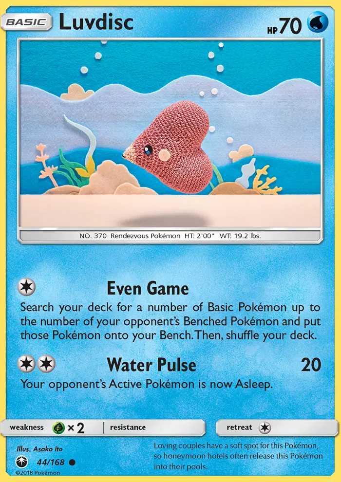 Luvdisc, Pokémon card