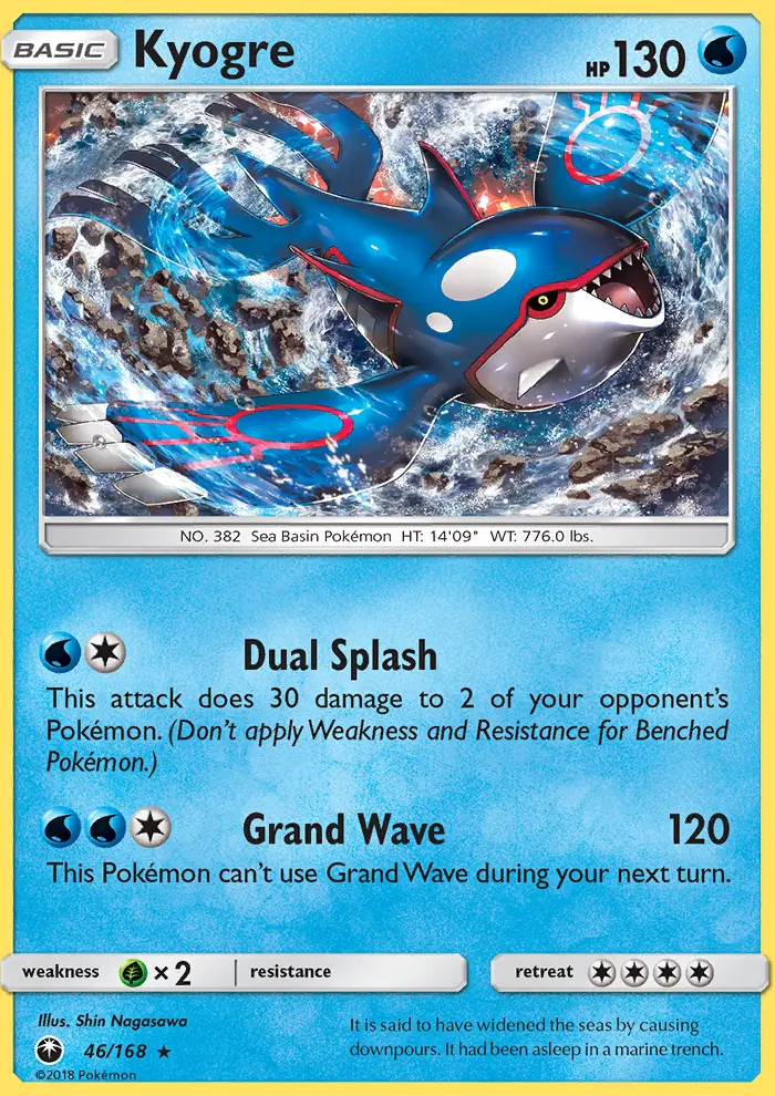 Kyogre, Pokémon card