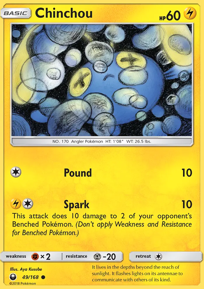 Chinchou, Pokémon card