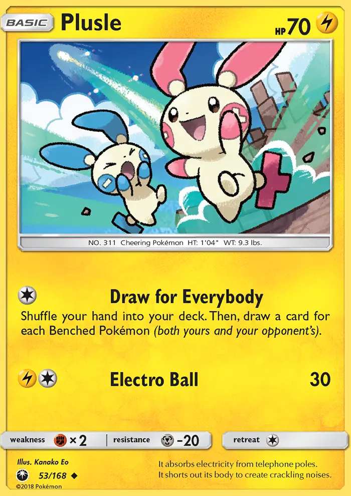 Plusle, Pokémon card