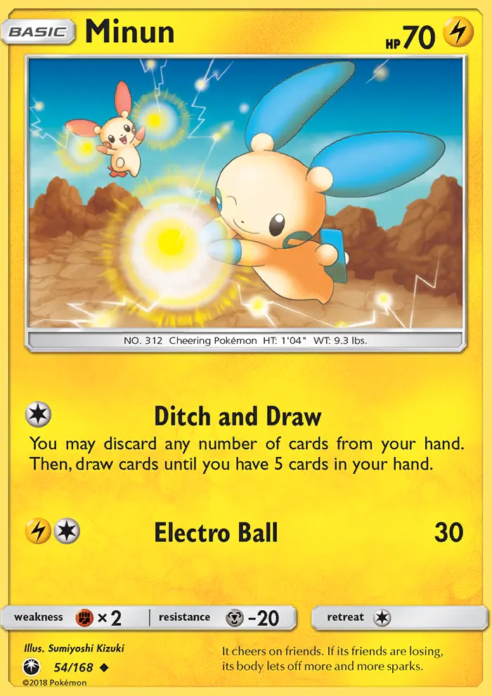 Minun, Pokémon card