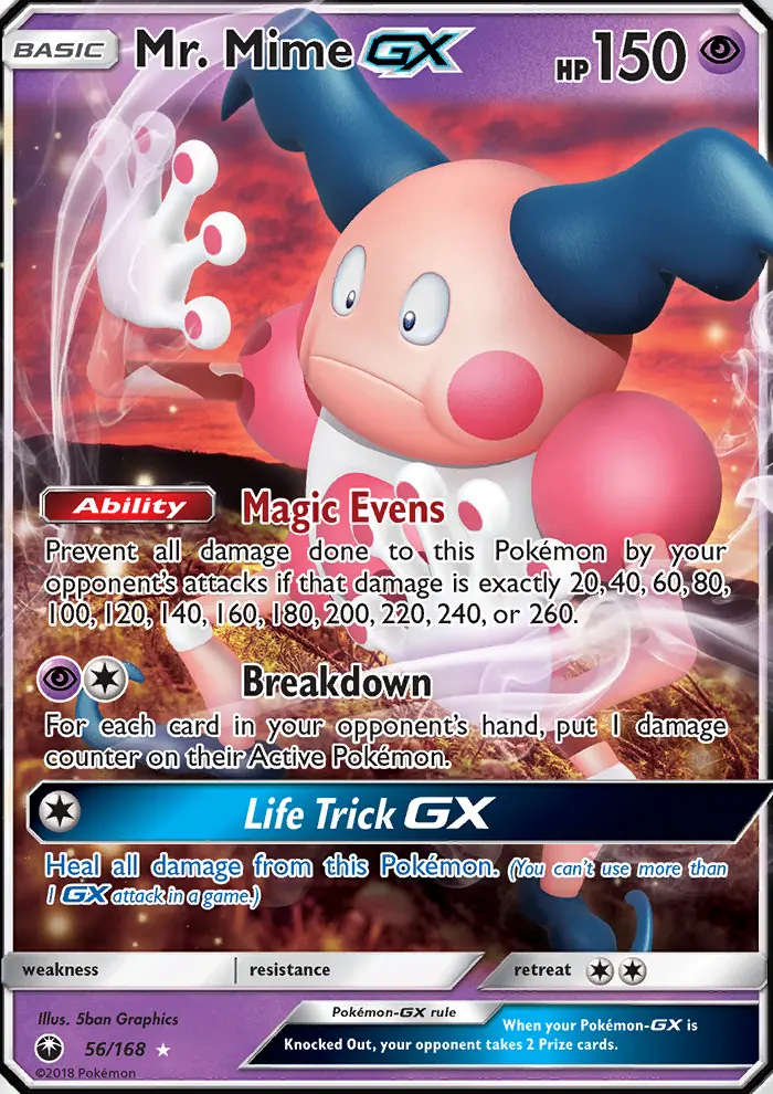 Mr. Mime GX, Pokémon card